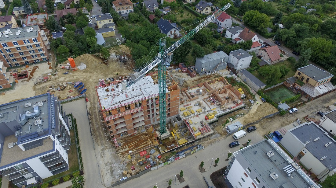 Plac budowy na osiedlu Botanika – nowe mieszkania Poznań