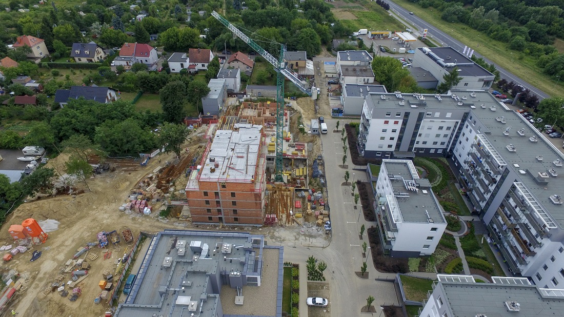 Plac budowy na osiedlu Botanika – nowe mieszkania Poznań