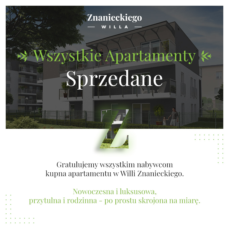 Willa Znanieckiego - apartamenty sprzedane